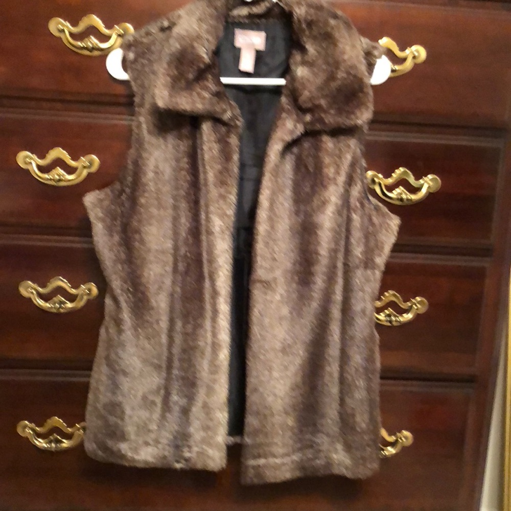 Chico’s faux fur vest